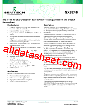 GX3246 Datasheet PDF - Semtech Corporation