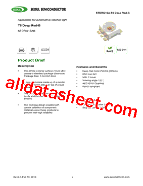 STDRG16AB Datasheet PDF - Seoul Semiconductor
