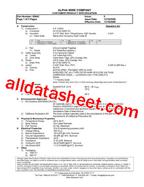 6084C Datasheet PDF - Alpha Wire