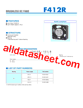 F412R Datasheet PDF - Copal Electronics