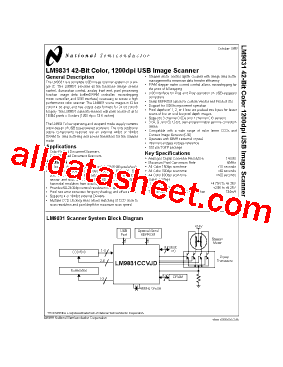 LM9831CCVJDX Datasheet PDF - National Semiconductor (TI)
