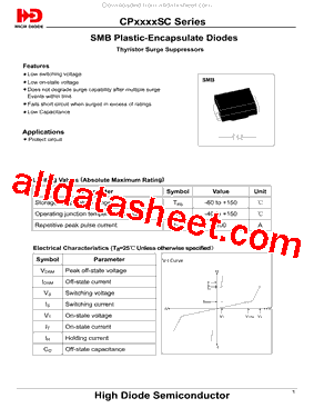 CP0080SC Datasheet PDF - Jiangsu High diode Semiconductor Co., Ltd