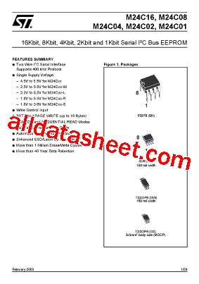 M24C02-R Datasheet PDF - STMicroelectronics