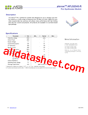 APLS2545-R Datasheet PDF - Advanced Semiconductor Business Inc.