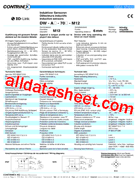 320420209 Datasheet PDF - Contrinex AG Industrial Electronics